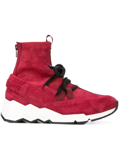 Pierre Hardy Comet Trek Up Sneakers - Red