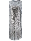 Prada Sequinned Midi Dress - Metallic