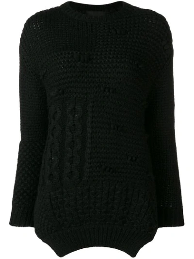 Simone Rocha Mixed Knit Jumper - Black