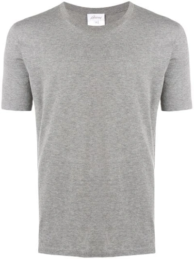 Brioni Round Neck T-shirt In Grey