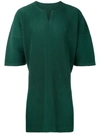 Issey Miyake Homme Plissé  Pleated Loose T-shirt - Green