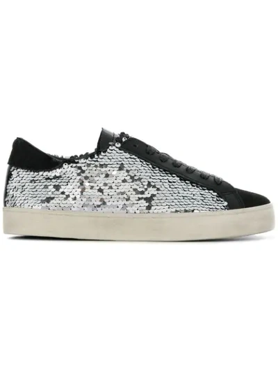 Date D.a.t.e. Lace-up Sequin Sneakers - Metallic