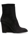 Del Carlo High Heel Ankle Boots - Black