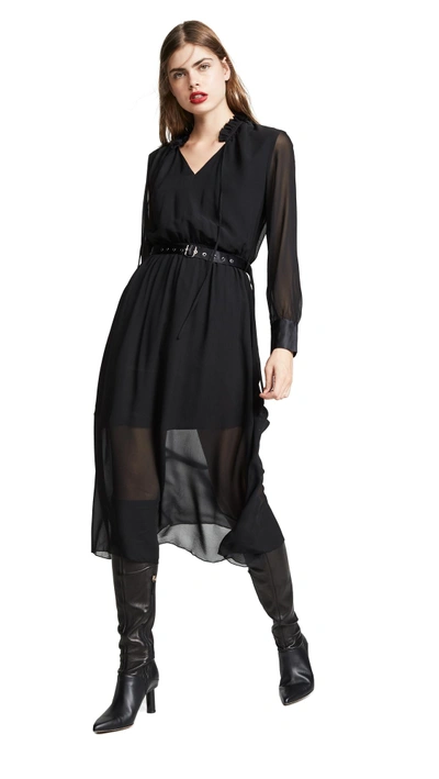 Edition10 Silk Dress In Black