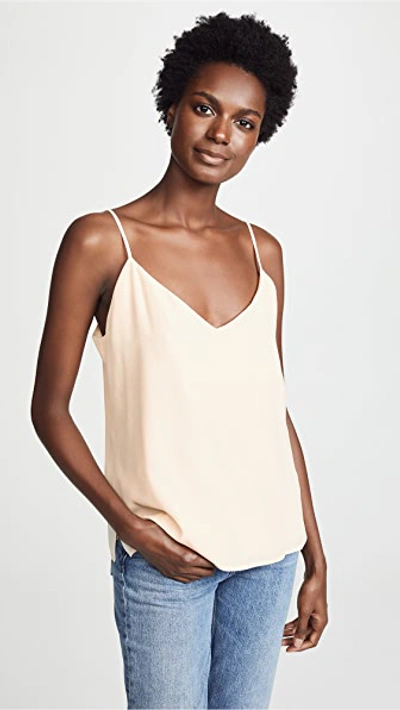 L Agence Jane Spaghetti Silk Cami In Quartz