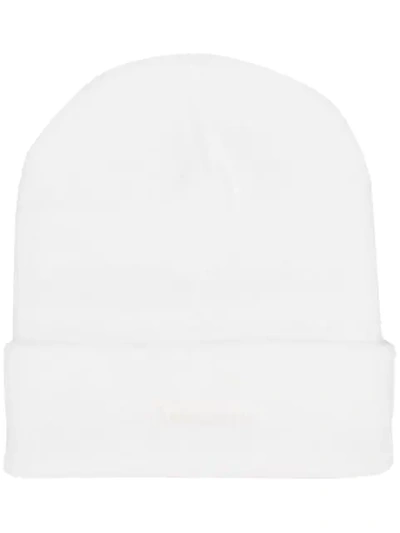 Paterson Rolled Beanie In White