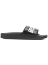 Moschino Logo Slides - Black