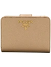 Prada Textured Card Holder - Metallic