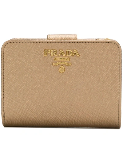 Prada Textured Card Holder - Metallic