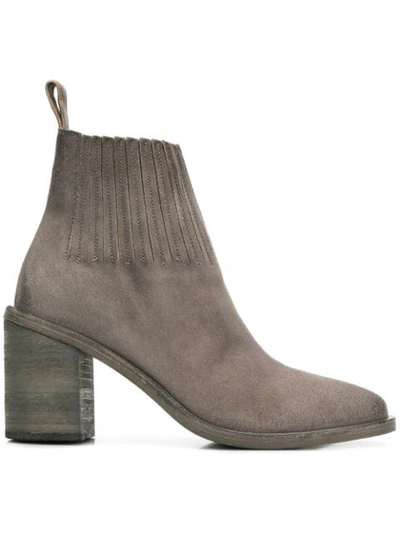 Marsèll Cut Out Ankle Boots In Grey