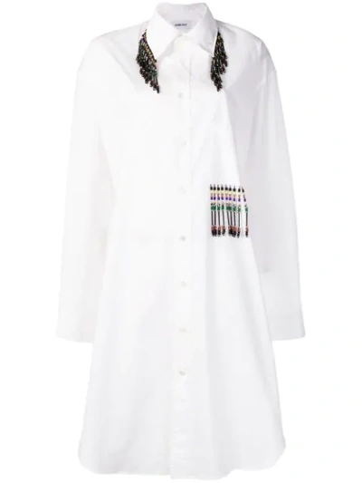 Ambush Embellished Shirtdress In White