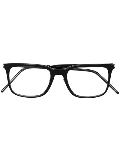 Saint Laurent Eyewear Square Shaped Glasses - Black In Black