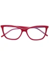 Saint Laurent Cat-eye Framed Glasses In 003 Red