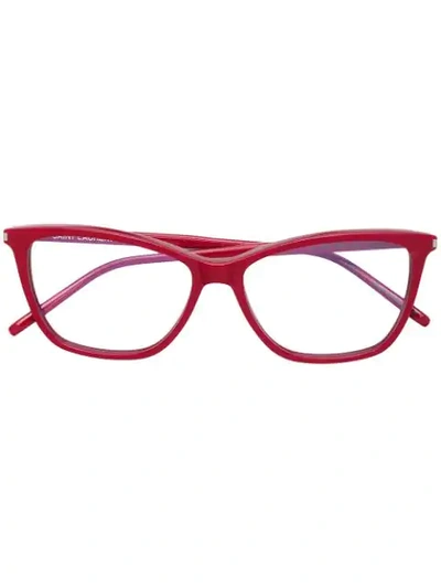 Saint Laurent Cat-eye Framed Glasses In 003 Red