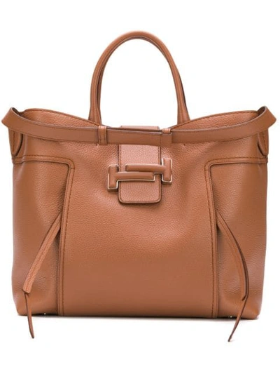 Tod's Double T Tote Bag - Brown
