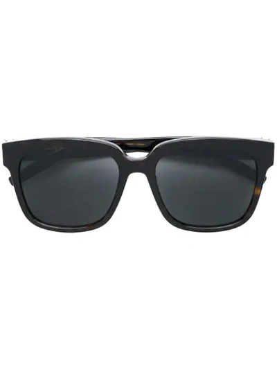 Saint Laurent Square Framed Sunglasses In Brown
