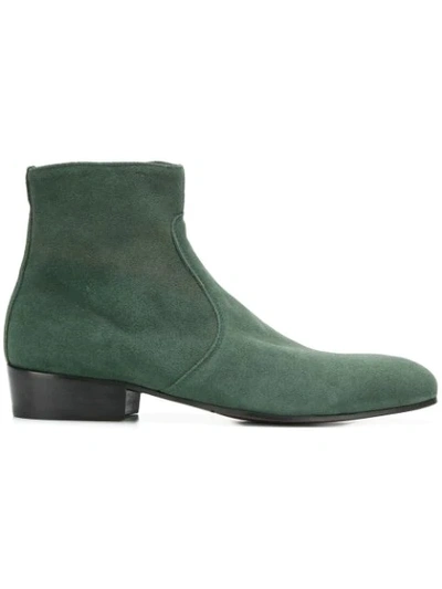 Leqarant Suede Ankle Boots - Green