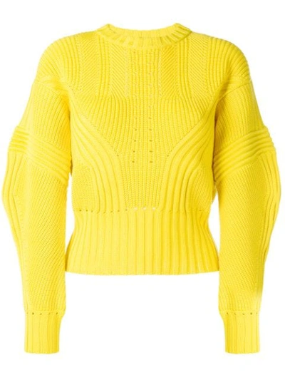 Versace Baloon Sleeves Knitted Jumper - Yellow