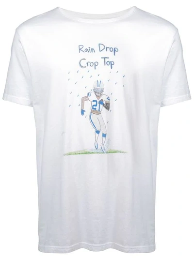 Unfortunate Portrait Rain Drop Crop Top T-shirt In White