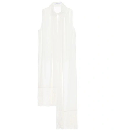 Givenchy Sleeveless Shirt With Fringes In White