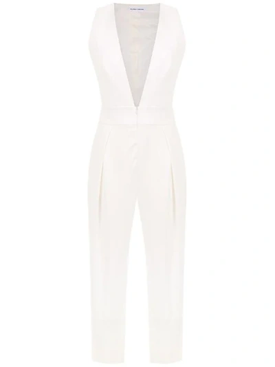 Gloria Coelho Pleated Jumpsuit In Neutrals