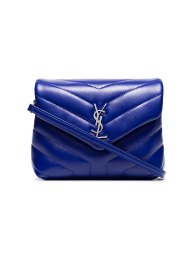 Saint Laurent Blue Monogram Lou Lou Quilted Leather Shoulder Bag