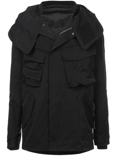 The Viridi-anne Boxy Hooded Jacket In Black