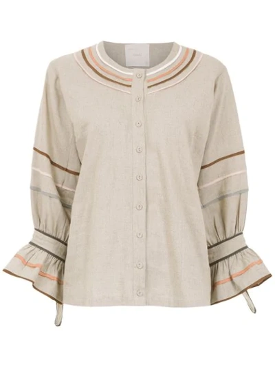 Framed Rainbow Top In Neutrals