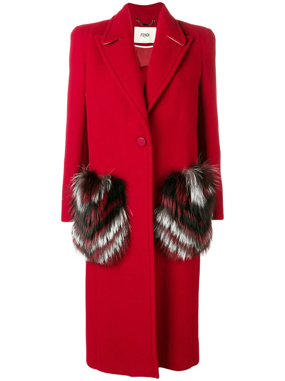 red fendi coat