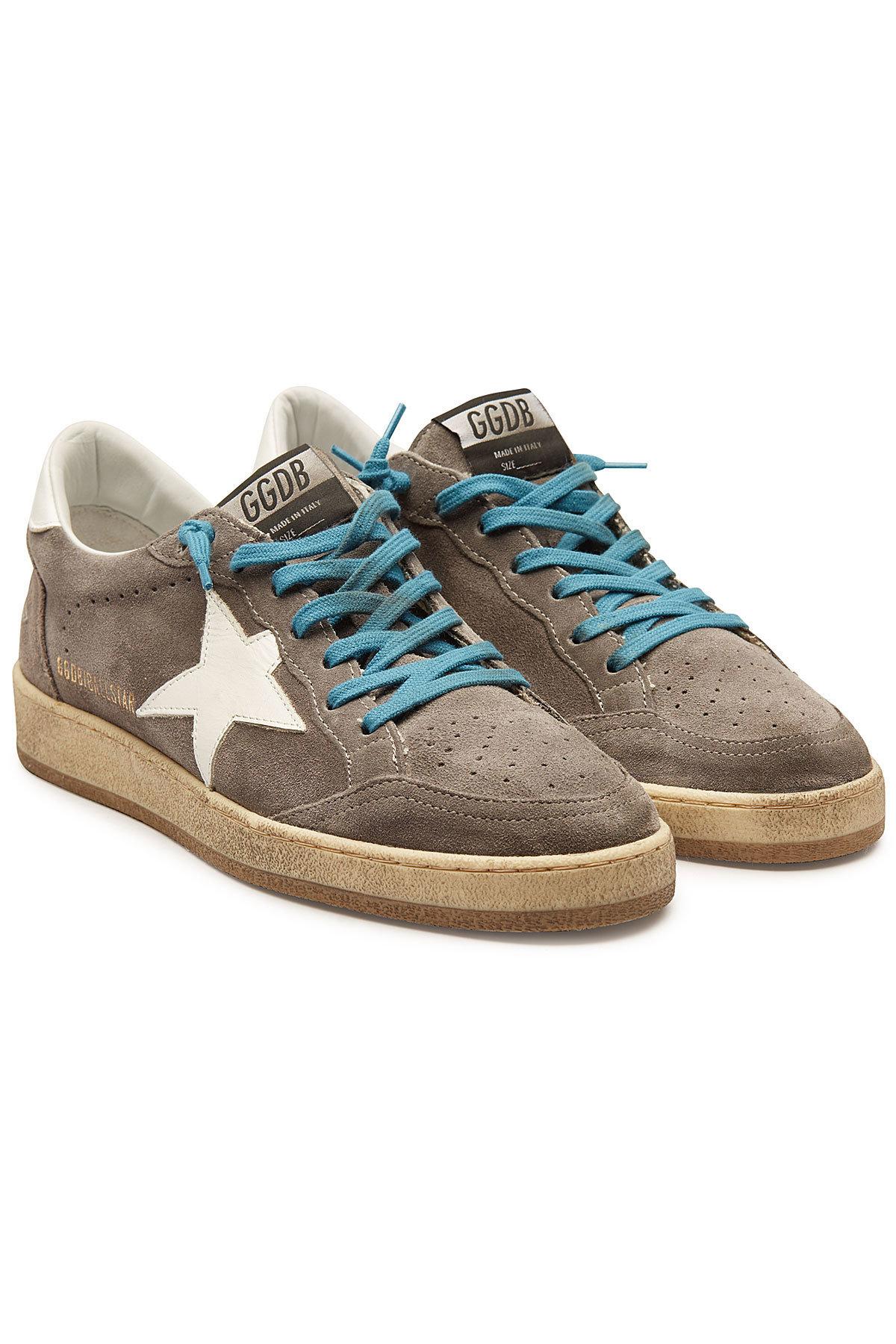 Golden Goose Ball Star Suede Sneakers In Grey | ModeSens