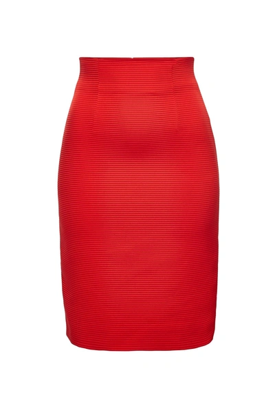 Versace Pencil Skirt In Ared Scintilla