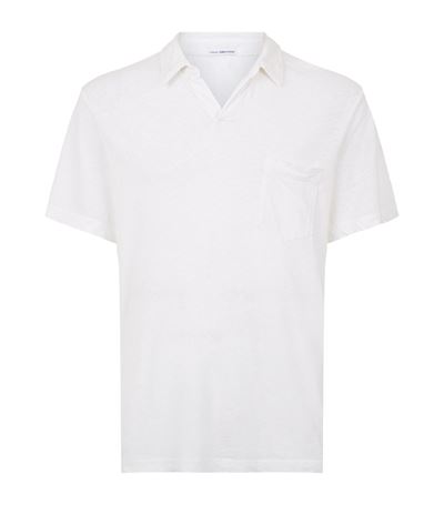 James Perse Linen Mix Polo Shirt | ModeSens