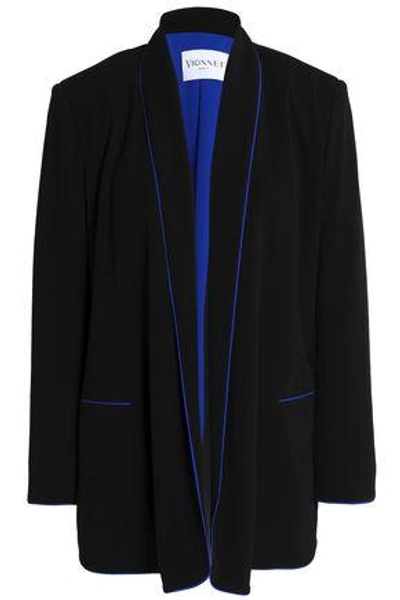 Vionnet Woman Silk-trimmed Stretch-jersey Blazer Black