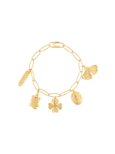 Aurelie Bidermann Aurelie Charm Bracelet In Gold