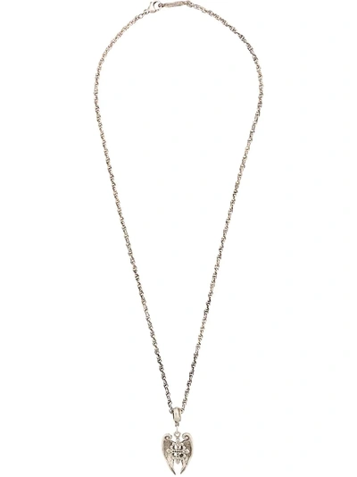 Roman Paul Winged Cross Necklace - Metallic