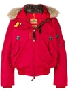Parajumpers Fur Hooded Jacket - Red