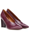 Clergerie Kathleen Leather Pumps In Deep Purple