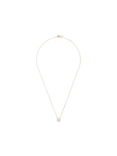 Selim Mouzannar 18kt Rose Gold Round Ivory Enamel Diamond Necklace In White