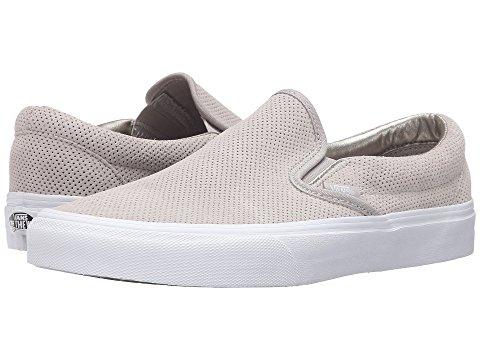 vans perf suede slip on silver cloud