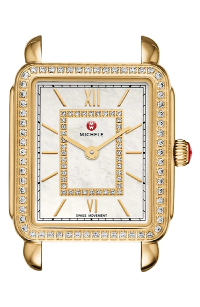 Michele Deco Ii Diamond Dial Watch Case, 26mm X 28mm (nordstrom Exclusive) In Gold