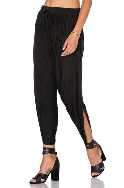 Haute Hippie Woman Cropped Gathered Crepe Tapered Pants Black