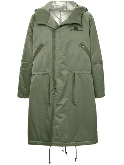 Undercover Oversized Hooded Parka In Green