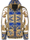 Versace Baroque Padded Jacket - Blue