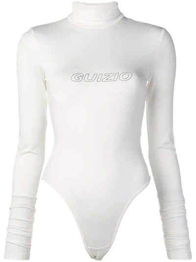 Danielle Guizio Turtleneck Bodysuit - White