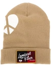 Woolrich X Griffin Logo Patch Beanie In Neutrals