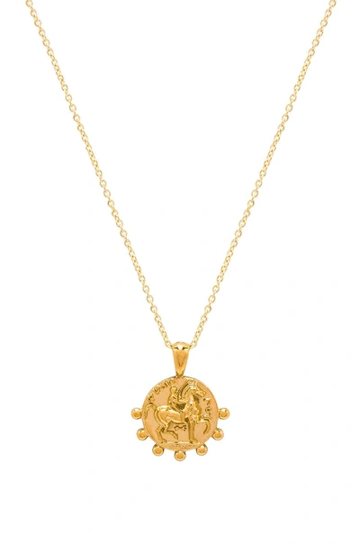 Amber Sceats Azriel Necklace In Metallic Gold.