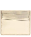 Maison Margiela Metallic Leather Card Holder In Grey