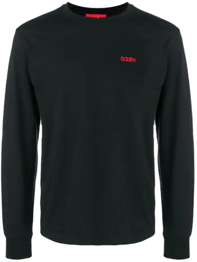 032c Embroidered Logo Sweatshirt In Black