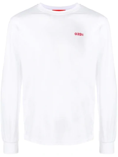032c Embroidered Logo Sweatshirt In White