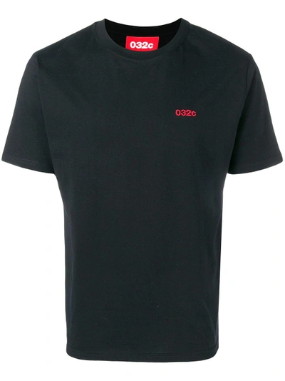 032c Embroidered Logo T-shirt In Black